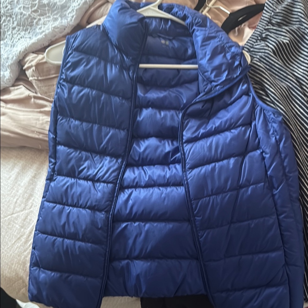 Uniqlo Blue Quilted Vest with Modern Insulation